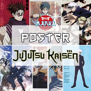 (Poster JUJUTSU KAISEN) Tranh dán tường JUJUTSU KAISEN trang trí decor phòng học tập làm việc by Manka