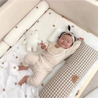 Gối ôm MiniMom chất liệu xô muslin gối ôm dáng dài êm ái cho bé