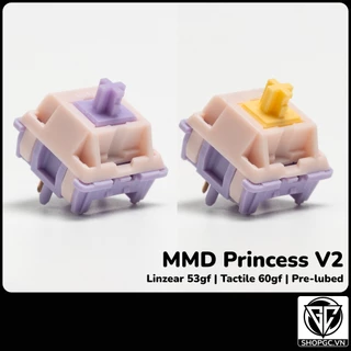 Switch MMD Princess Switch Linear / Tactile bản V2 | Nâng cấp lò xo 2 tầng, Stem LY | Switch MMD công tắc bàn phím