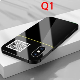 Ốp lưng kính cường lực mã qr cho máy IPHONE X-XS-XSM