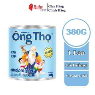 [Date T2/25] Sữa đặc có đường Ông Thọ Trắng nhãn xanh lon 380g