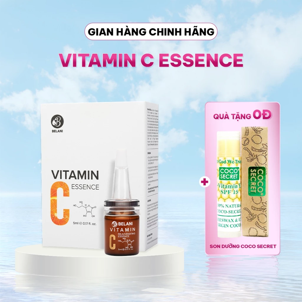 Tinh Chất Vitamin C Essence BELANI Giúp Trẻ Hóa Và Tái Tạo Da Giảm Thâm Mụn Nám Sạm Tàn Nhang Dưỡng Da Trắng Hồng