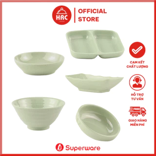 Đĩa Đựng Gia Vị Chén Chấm 100% Nhựa Melamine Superware Màu Xanh Đá Pastel