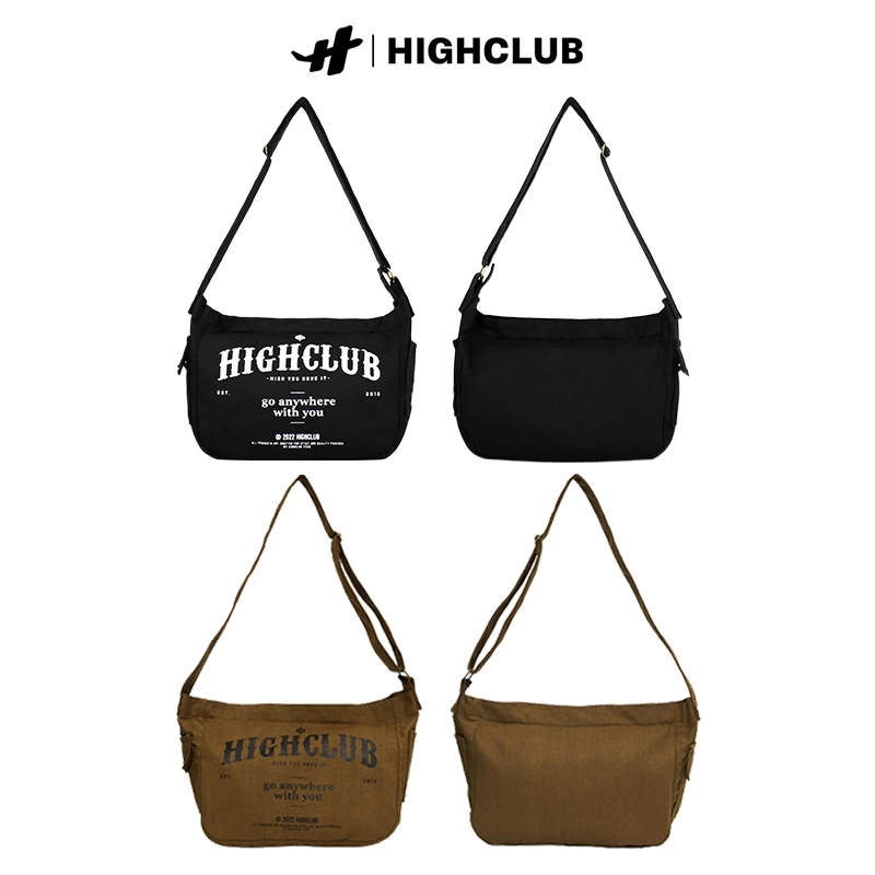 TÚI ĐEO CHÉO HIGHCLUB Shoulder Bag CANVAS ĐEN/NÂU