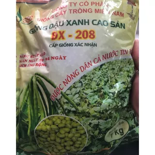 Hạt giống đậu xanh cao sản DX - 208 Giống Cây Trồng Miền Nam gói 1kg