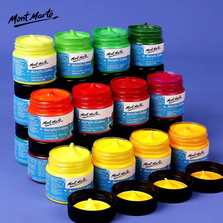 [TẶNG GIẤY VẼ] Màu Acrylic 100ml Mont Marte cao cấp vẽ vải, vẽ tường, canvas, tranh số hóa....