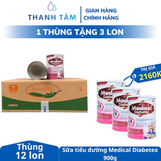 [Mua 1 tặng 3] Sữa tiểu đường Medical Diabetex - VIETNAM24H - Ổn định đường huyết, phòng ngừa bệnh tim mạch 900 gram