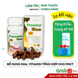 ✅(Chính Hãng) Prenatal One Bổ Sung DHA Và Vitamin Tổng Hợp Cho Bà Bầu Phụ Nữ Cho Con Bú Vitamins For Life Lọ (60 Viên)