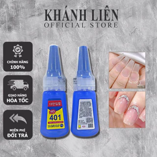 Keo gắn móng 401 chính hãng- gắn móng siêu chắc, không bị nóng- đính đá nail siêu chắc-keo dán nhanh đa năng