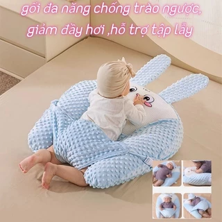 GỐI CHỐNG TRÀO NGƯỢC,Ợ HƠI GIẢM ĐẦY BỤNG HỖ TRỢ HỆ TIÊU HOÁ CỦA BÉ ( VẢI NHUNG 3d mềm mịn)