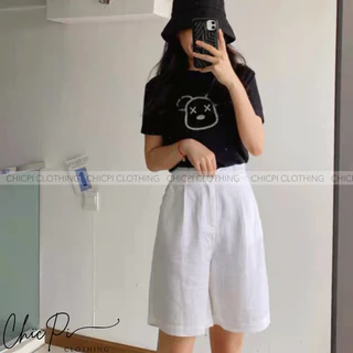 Quần đùi linen phong cách sành điệu trẻ trung tôn dáng