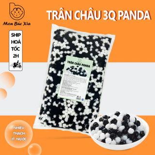 Trân châu 3Q Panda Đài Loan dai giòn hạt to ăn liền không chất bảo quản 2kg