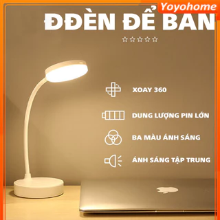 Đèn Học Để Bàn Tích Điện Chống Cận 3 Chế Độ Sáng Cảm Ứng Thông Minh Đèn Led Akio Ánh Sáng Để Bàn Đọc Sách, Làm Việc