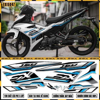 Tem Exciter 150 Thiết Kế Sport | EX15047 | Team Decal Rời Hình Dán Xe Máy Ex150 Xanh Đỏ Đen Trắng Chống Nước Bền Màu