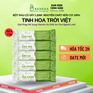 Bột Rau Củ Nguyên Chất Sấy Lạnh Behena Gói Dùng Thử 2,5gr