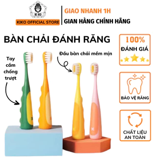 Bàn Chải Đánh Răng Kiko Set 2 Cái Dành Cho Bé Lông Mềm Mịn Bảo Vệ Răng Lợi