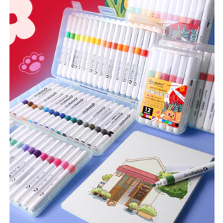 [Cheapy] Bộ màu Acrylic Marker Giorgione loại tốt 12/24/36/48 Màu Chuẩn, dùng để vẽ vải,giày,tường,giấy,da,ly