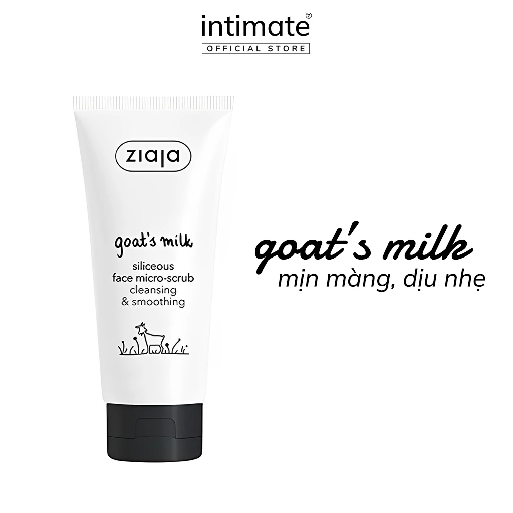 Tẩy Tế Bào Chết Goat's Milk Siliceous Face Micro-Scrub ZIAJA Giúp Da Mềm Mịn, Giảm Nhăn Và Tăng Độ Đàn Hồi 75ml