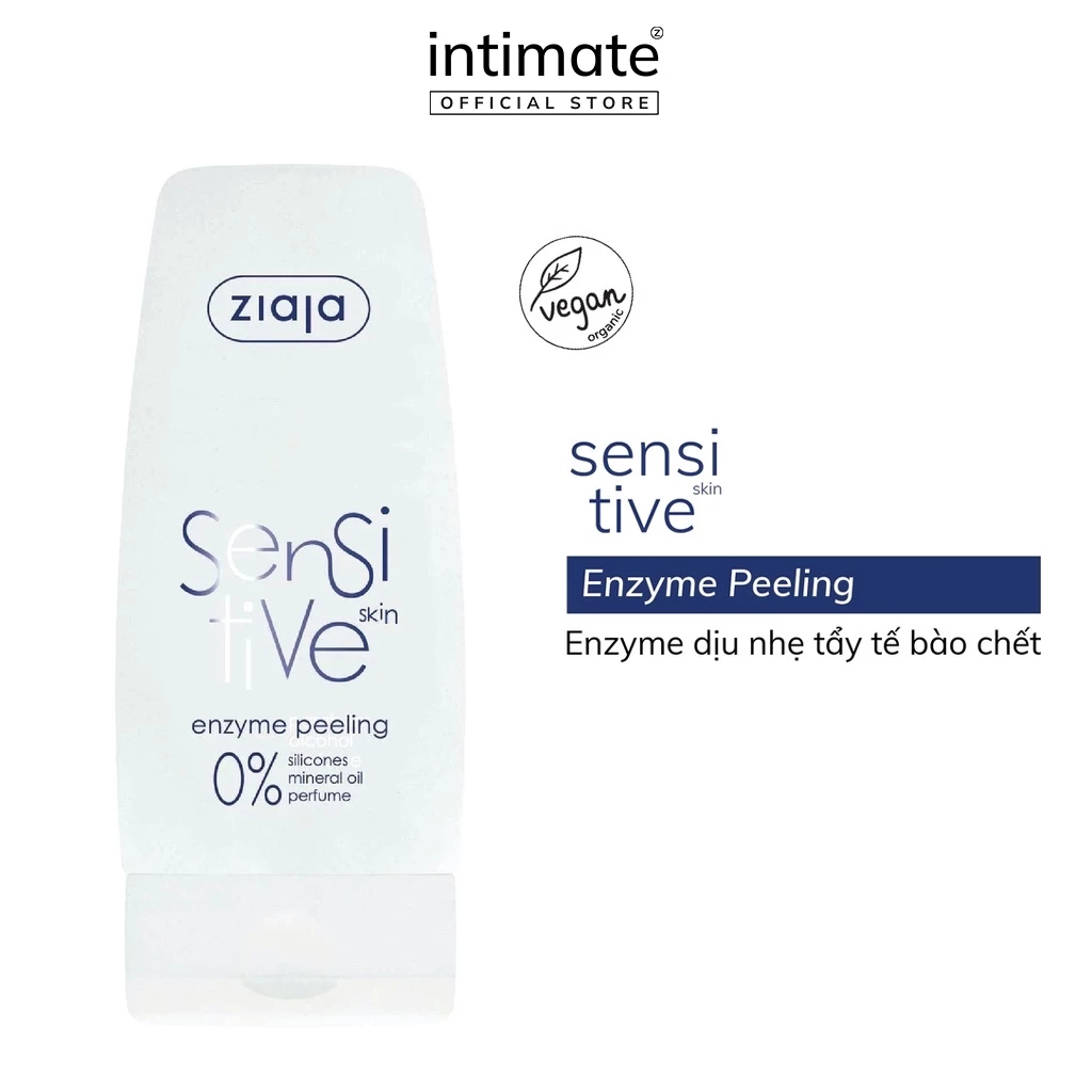 Tẩy Tế Bào Chết Enzyme Dịu Nhẹ Sensitive Skin ZIAJA Giúp Tái Tạo Da, Gia Tăng Độ Đàn Hồi 60ml