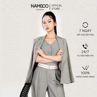 Áo khoác blazer dài tay nữ Namandco siêu đẹp dáng suông trẻ trung, thanh lịch size S, M, L màu xám, be NJ0184