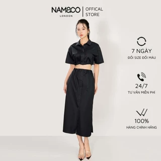 Đầm dáng dài mặc 2 kiểu nữ Namandco có chun điều chỉnh trẻ trung size S,M,L màu xanh, đen, be, kem ND0341