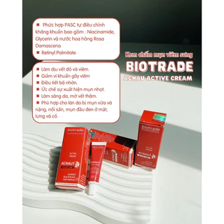 <HÀNG CTY> Kem chấm mụn Biotrade Acne Out Active Cream chuyên dành cho các làn da bị mụn viêm, mụn đầu đen