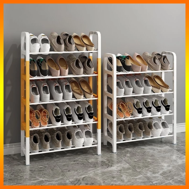【Local seller】Giá đỡ giày đơn giản Cửa cho thuê nhà mạnh mẽ Giá đỡ nhiều tầng Giá đỡ giày cho sinh viên gia đình Nhựa PP
