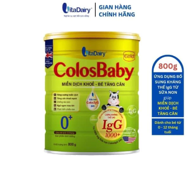 (Có tích điểm+ quà tặng) Sữa Colosbaby Gold đủ số 0+, 1+, 2+ 400g, 800g