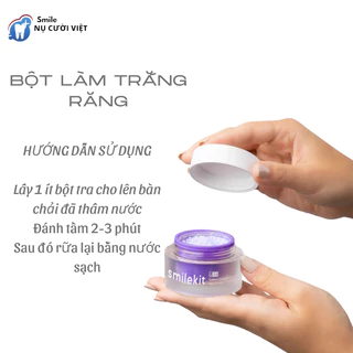 Bột Làm trắng Răng Smilekit V34 Với Công Nghệ PAP  Ngọc Trai