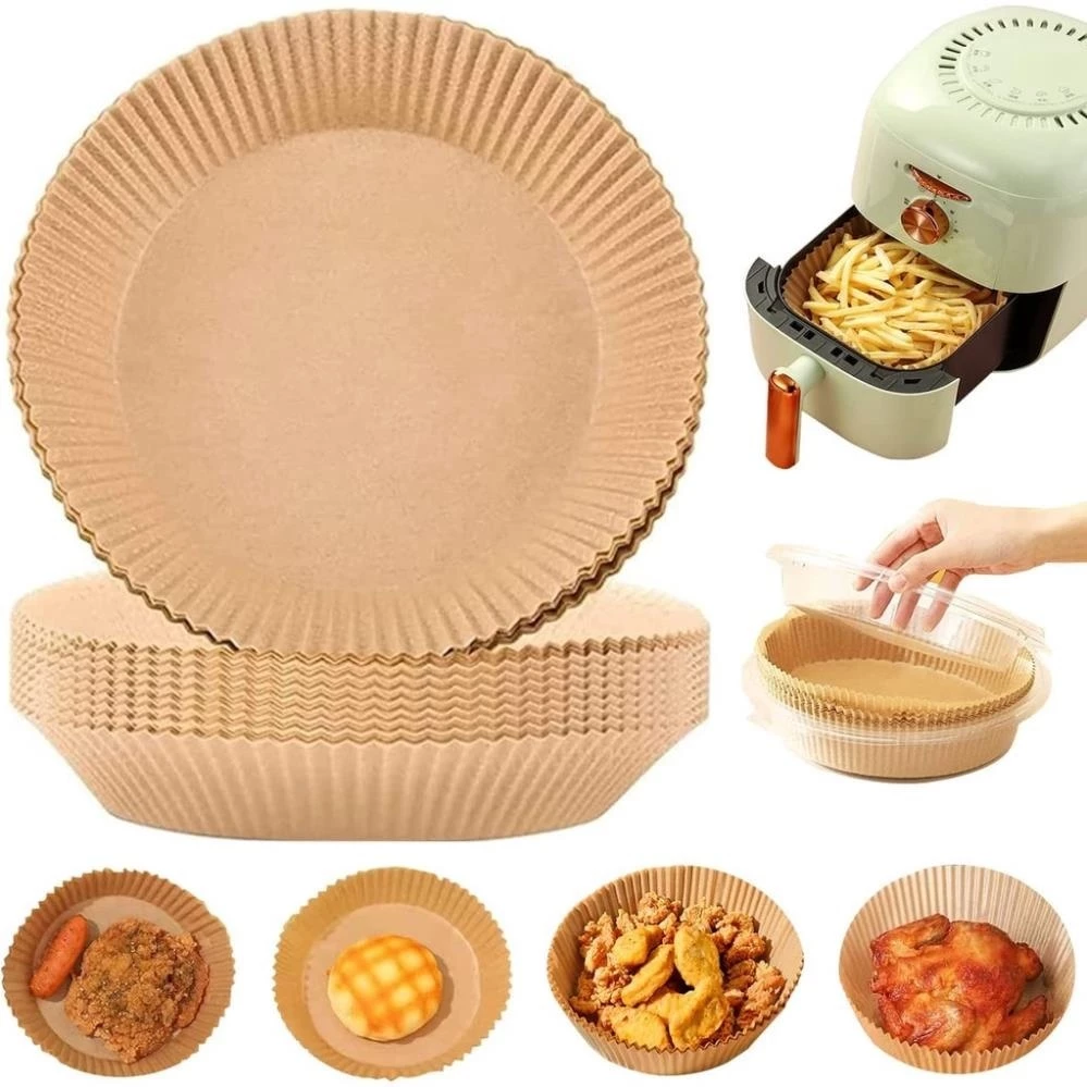 Set 50 Miếng Giấy Lót Nồi Chiên Hình Khuôn Bánh - Giảm Thiểu Tối Đa Dầu Mỡ Bám Vào Nồi Chiên