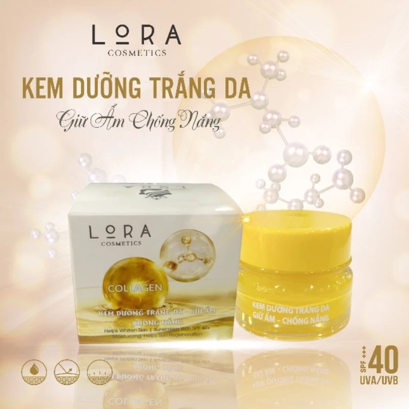 kem lora dưỡng trắng chống nắng 18g