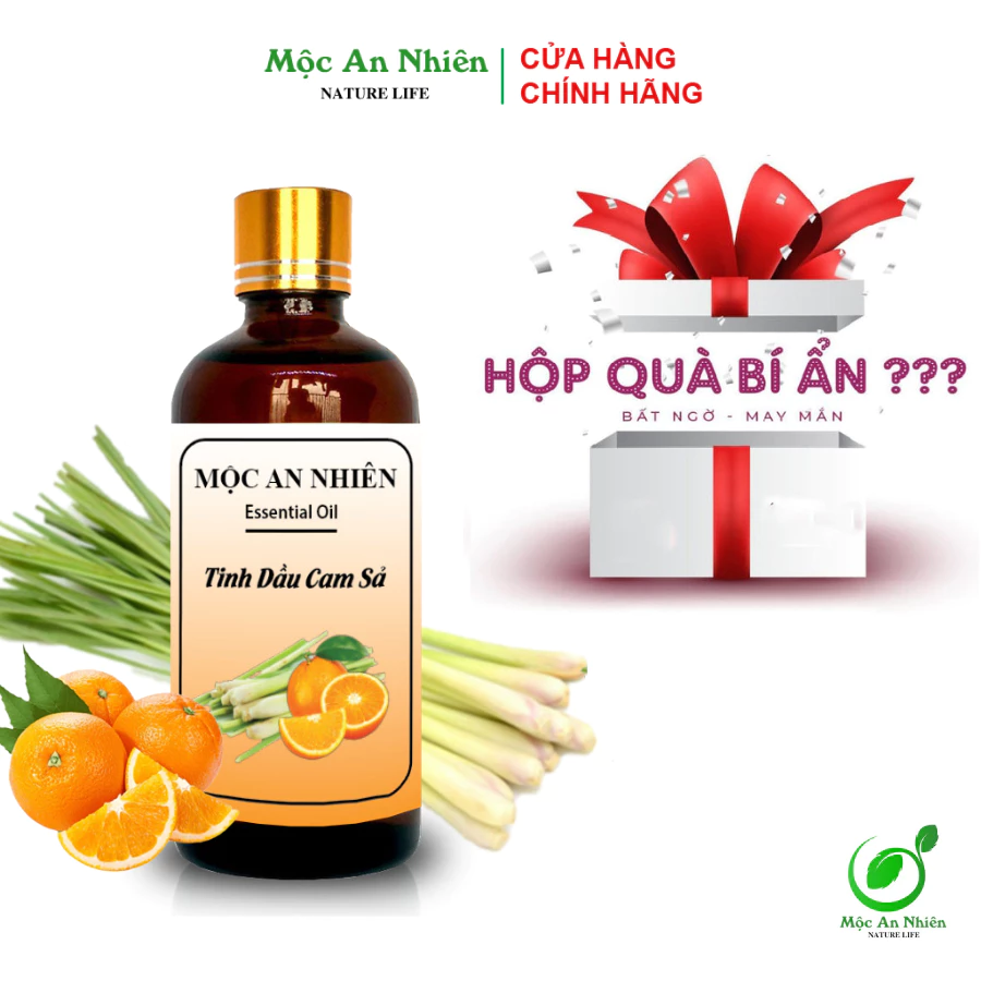 [100ml Tặng vỏ treo] Tinh Dầu Sả Xông Thơm Phòng - Mộc An Nhiên