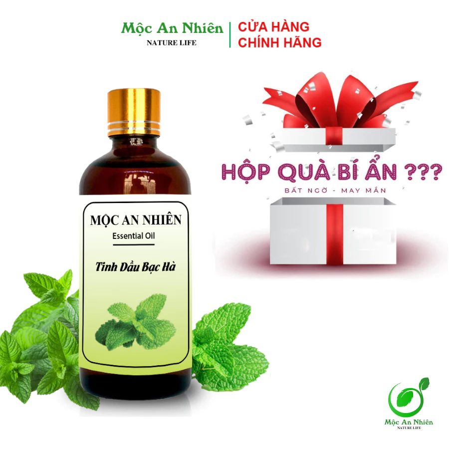 [100ml Tặng vỏ treo] Tinh Dầu Bạc Hà Xông Thơm Phòng - Mộc An Nhiên