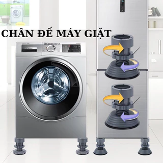 Bộ 4 Chân Chống Rung Máy Giặt, Tủ Lạnh, Tăng Giảm Chiều Cao, Đế Cao Su Chống Rung, Chống Trượt Tối Ưu