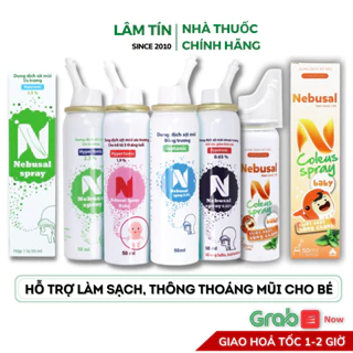 Xịt Rửa Mũi Nebusal Spray hỗ trợ làm sạch, thông thoáng mũi cho bé