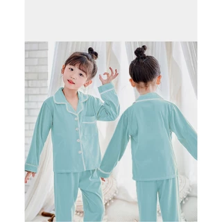 pizama cho bé đồ mặc nhà pijama mặc ngủ dài tay quần dài trẻ em cute 0171 NKK