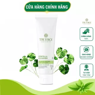 Sữa Rửa Mặt Rau Má Truesky Chính Hãng 50gr Ngừa Mụn Kiềm Dầu Sạch Sâu Tẩy Tế Bào Chết Sáng Da Cho Tuổi Dậy Thì Nam Nữ