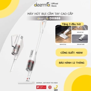 Máy hút bụi cầm tay gia đình Deerma DX888 kèm 3 đầu hút đa năng công suất lên đến 400W - Bảo hành 12 tháng