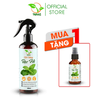 Xịt phòng tinh dầu Bạc Hà  300ml, thơm phòng, kháng khuẩn, thư giãn tinh thần, hỗ trợ hệ hô hấp,...