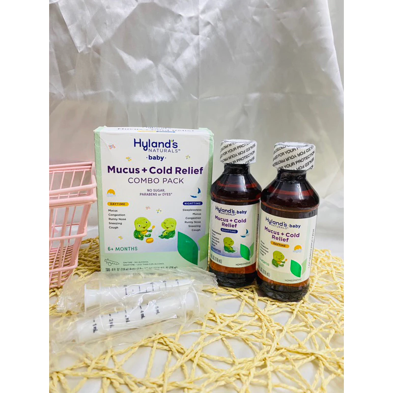 Set 2 chai siro ho ngày đêm Hyland's Baby Mucus and Cold Relief (Thóc Gạo Shop)