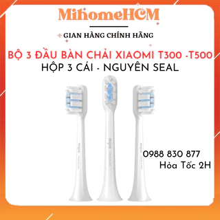 Bộ 3 đầu bàn chải T300/ T500- Head of toothbrushes - NGUYÊN SEAL - CHÍNH HÃNG