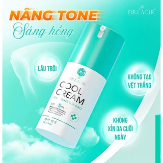 Kem Chống Nắng Vật Lý CoolCream Drlacir Hộp 35g,Kem chống nắng với chỉ số SPF 55, PA ++,Giúp Trắng da,Giúp da mềm mịn