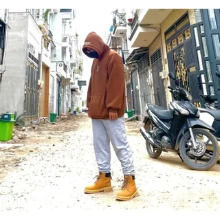 Áo Nỉ Nam AHD05 Áo Hoddie Nam Nữ Atharo Chất Vải Nỉ Bông Lót Lông Dày dặn Không bị xù 2 màu đen nâu Local brand mã AHD05