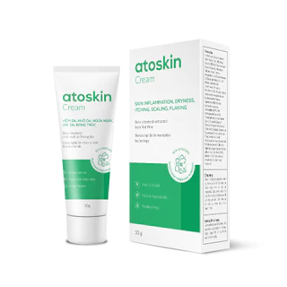 Kem(Cream) bôi Atoskin 30gr ( mẫu mới ) hỗ trợ cho người viêm da cơ địa, mẩn ngứa không có Coticoid(ACR03)