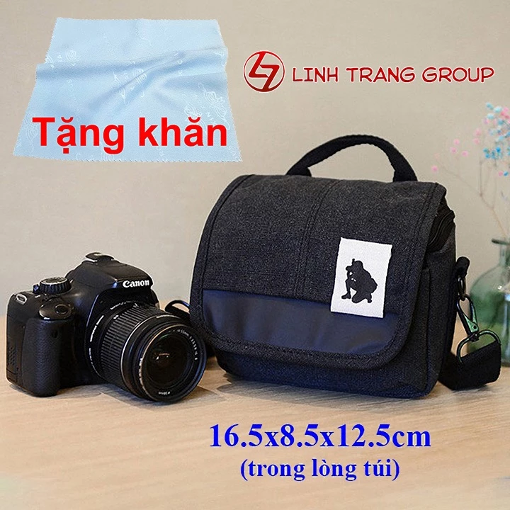 Túi đựng máy ảnh thời trang, tặng khăn lau lens - Oz147