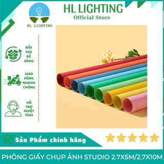 Phông Giấy Chụp Ảnh Studio 2.7x5M/2.7x10M - Nhiều Màu Sắc - Chất Lượng Cao - HL Lighting