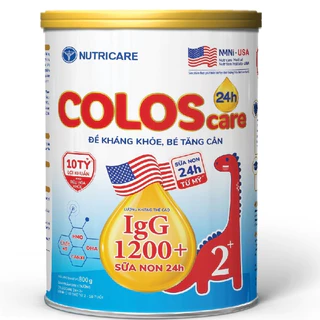 Sữa bột Nutricare ColosCare 2+ tăng cường hệ miễn dịch 800g DATE T2/2025