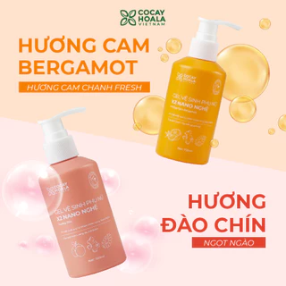 Dung dịch vệ sinh phụ nữ nano nghệ hữu cơ đào chín Cỏ Cây Hoa Lá, lưu hương, dưỡng ẩm,hồng mịn, se khít, 150ML