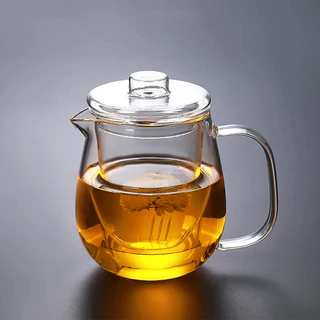 Ấm trà thủy tinh/ Ấm thủy tinh có lõi lọc trà tiện dụng dùng pha trà hoa, trà lá, trà thảo mộc 500ml/600ml