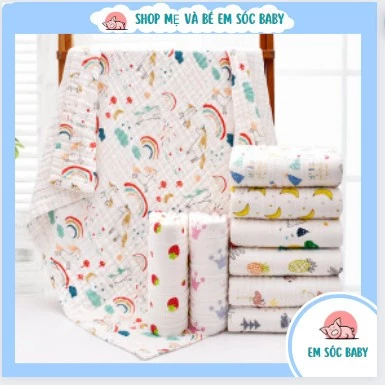 Khăn tắm cho bé, Khăn Tắm Xô Cotton 6 Lớp, Khăn Tắm Xuất Nhật Siêu Mềm Thấm Hút Tốt An Toàn Cho Bé Sơ Sinh, khăn xô tắm